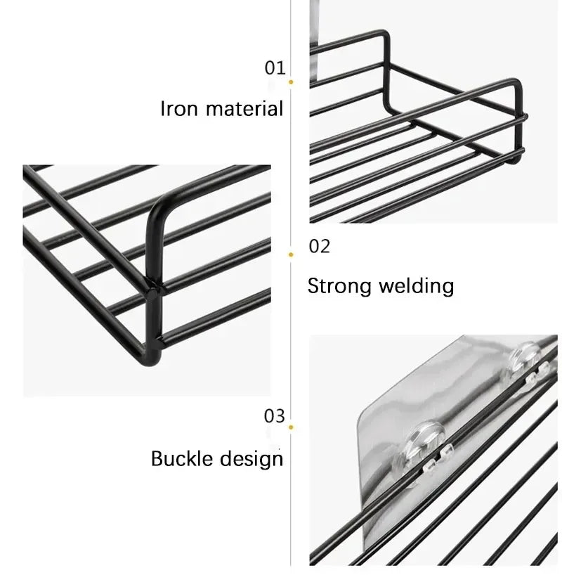 Toilet Storage Rack Bathroom Shelf No-Drill